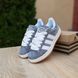 Чоловічі кросівки | Adidas Campus | сірі з білим | замша ODR AD10160-42 фото 2