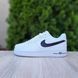 Жіночі кросівки | Nike Air Force 1 | білі з чорним | шкіра ODR NK20003-36 фото 1