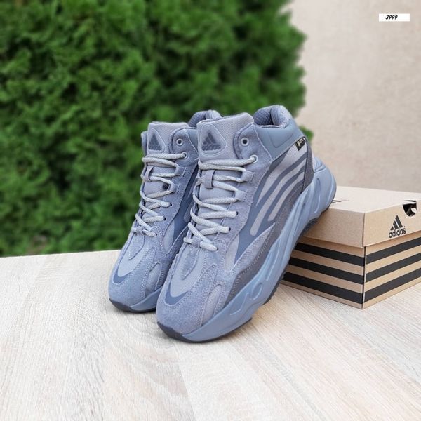 Чоловічі зимові високі кросівки | Adidas Yeezy Boost 700 High | сірі | комбіновані матеріали | хутро ODRW AD10012-43 фото