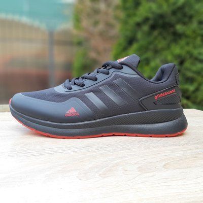Чоловічі кросівки | Adidas Glide Boost | чорні | водовідштовхуючий матеріал ODR AD10036-41 фото