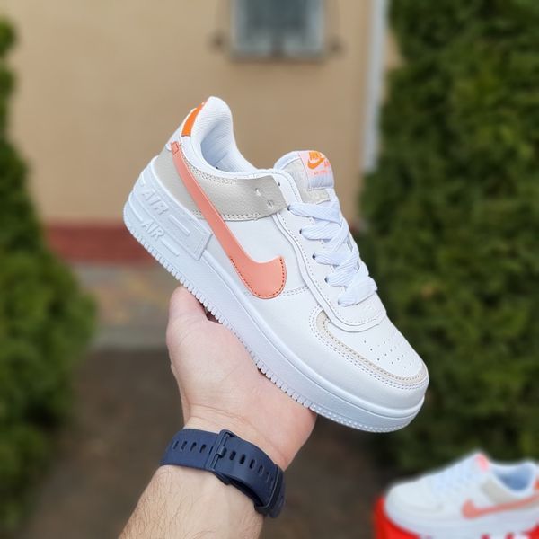 Жіночі кросівки | Nike Air Force 1 Shadow | білі | прес шкіра ODR NK20031-36 фото