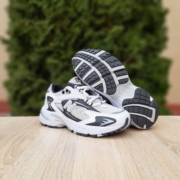 Жіночі кросівки | New Balance 725 | сірі з білілим та чорним | текстиль/прес шкіра ODR NB20066-37 фото