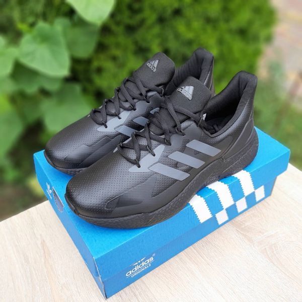 Чоловічі кросівки | Adidas Boost X9000L4 | чорні | прес шкіра ODR AD10115-42 фото