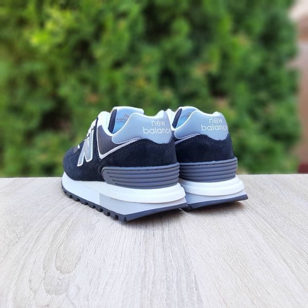 Чоловічі кросівки | New Balance 574 Legacy | чорні з білим | замша/сітка ODR NB10059-41 фото
