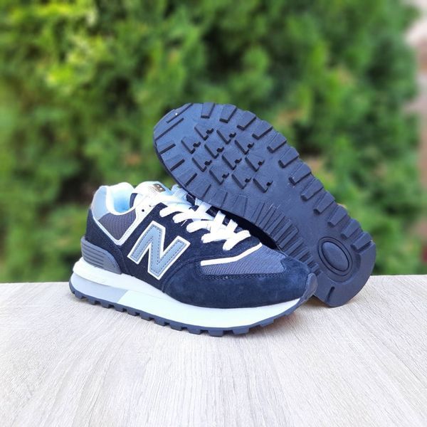 Чоловічі кросівки | New Balance 574 Legacy | чорні з білим | замша/сітка ODR NB10059-41 фото