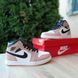 Жіночі зимові високі кросівки | Nike Air Jordan 1 High Winter | білі з пудрою та чорним | шкіра | хутро ODRW NJ20018-37 фото 3