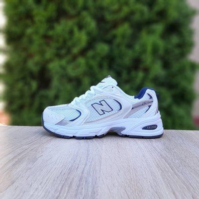 Чоловічі кросівки | New Balance 530 | білі з синім | комбіновані матеріали ODR NB10114-41 фото