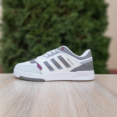 Чоловічі кросівки | Adidas Drop Step | світло-бежеві з хакі | шкіра ODR AD10121-41 фото