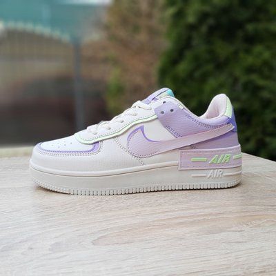 Жіночі кросівки | Nike Air Force 1 Shadow | білі | прес шкіра ODR NK20032-36 фото
