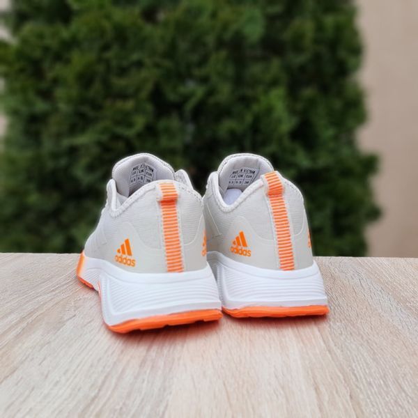 Жіночі кросівки | Adidas Cloudfoarm | світло-сірі з помаранчевим на білій | текстиль ODR AD20002-36 фото