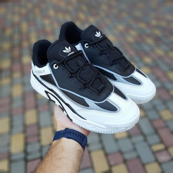 Чоловічі кросівки | Adidas Niteball ІІ | білі/чорні | замша/шкіра ODR AD10013-42 фото