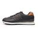 Чоловічі кросівки | New Balance 574 | чорні з коричневим на білій | шкіра | велетні ODR NB10028-47 фото 10