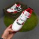 Чоловічі високі кросівки | Nike Air Jordan 4 | білі з чорним й червоним | шкіра ODR NJ10040-41 фото 12