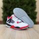 Чоловічі високі кросівки | Nike Air Jordan 4 | білі з чорним й червоним | шкіра ODR NJ10040-41 фото 3