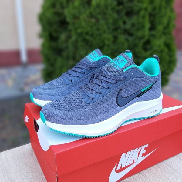 Жіночі кросівки | Nike Flyknit Lunar 3 | сірі з зеленим на білій | текстиль ODR NK20091-36 фото