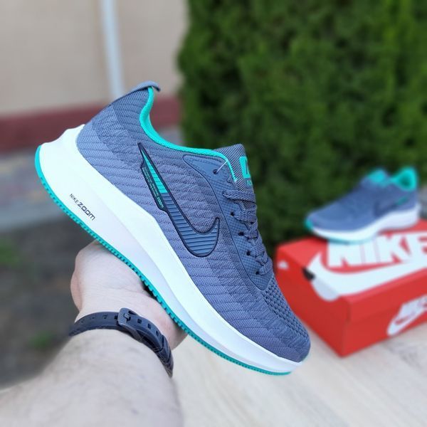 Жіночі кросівки | Nike Flyknit Lunar 3 | сірі з зеленим на білій | текстиль ODR NK20091-36 фото