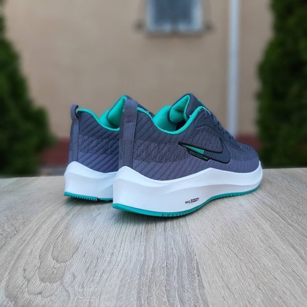 Жіночі кросівки | Nike Flyknit Lunar 3 | сірі з зеленим на білій | текстиль ODR NK20091-36 фото