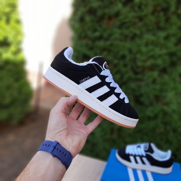 Жіночі зимові кросівки | Adidas Campus Winter | чорно-білі | замша | хутро ODRW AD20007-37 фото