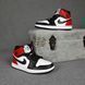 Жіночі високі кросівки | Nike Air Jordan 1 | білі/чорні/червоні | шкіра | великомірні ODR NJ20023-36 фото 3