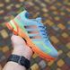 Жіночі кросівки | Adidas Marathon Flyknit | блакитні з помаранчевим | текстиль ODR AD20094-36 фото 5